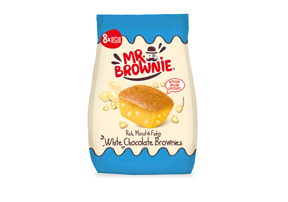 قطع كيك محشوة بقطع الشوكولا البيضاء  * 12 قطعة