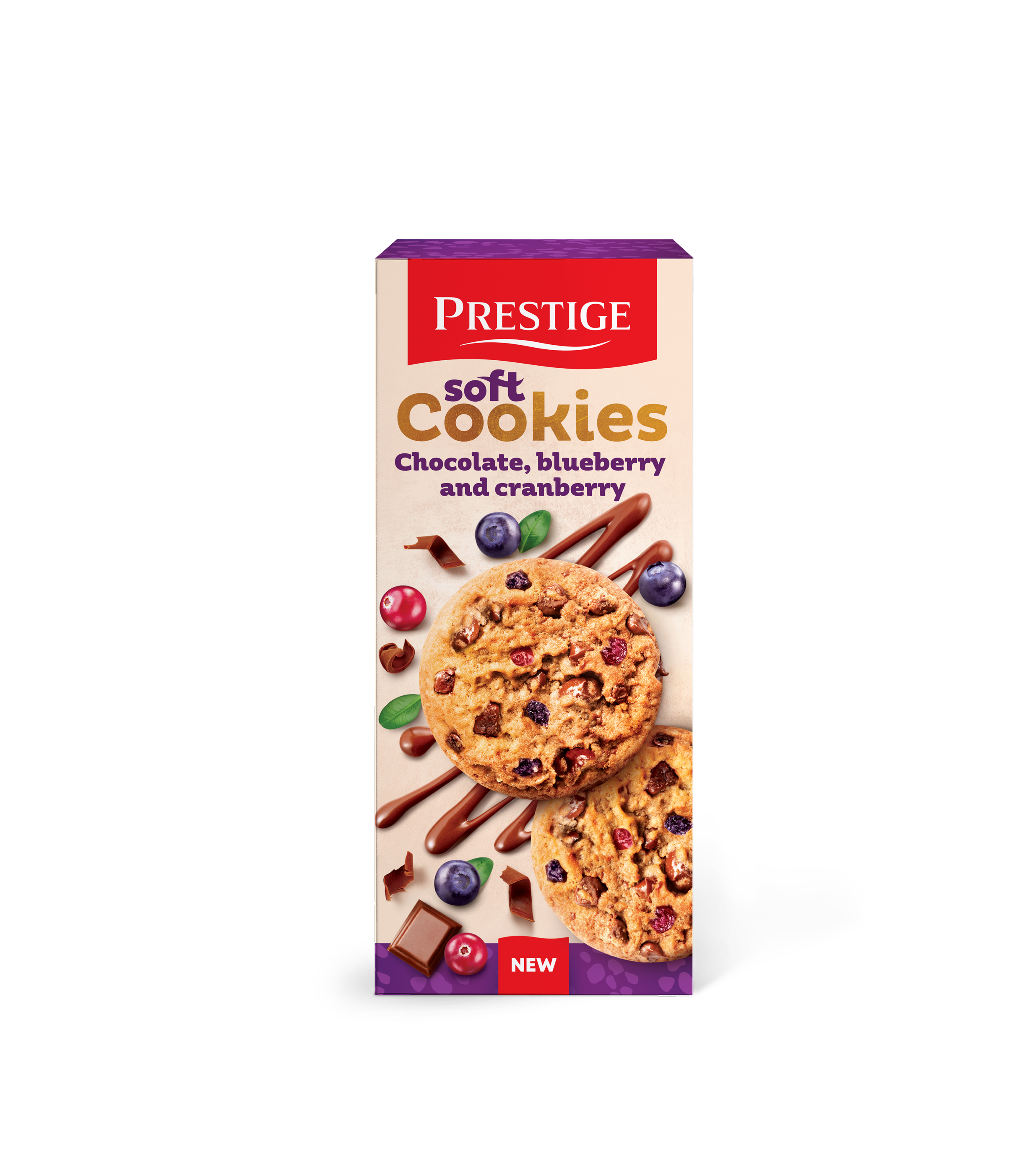 بريستيج كوكيز طرية شوكولاتة والتوت البري  * 18 قطعة