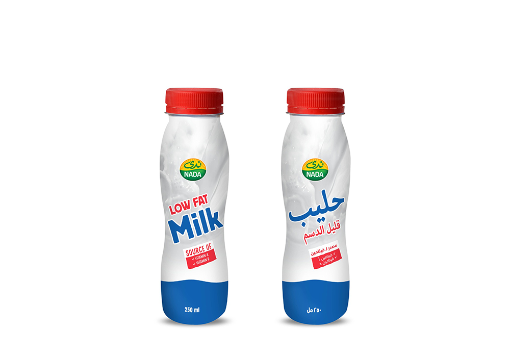 حليب ندى بلاستيك قليل الدسم  * 24 قطعة	