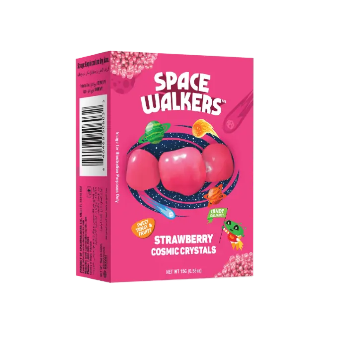 حبات بلورات صلبة حامضة بنكهة الفراولة