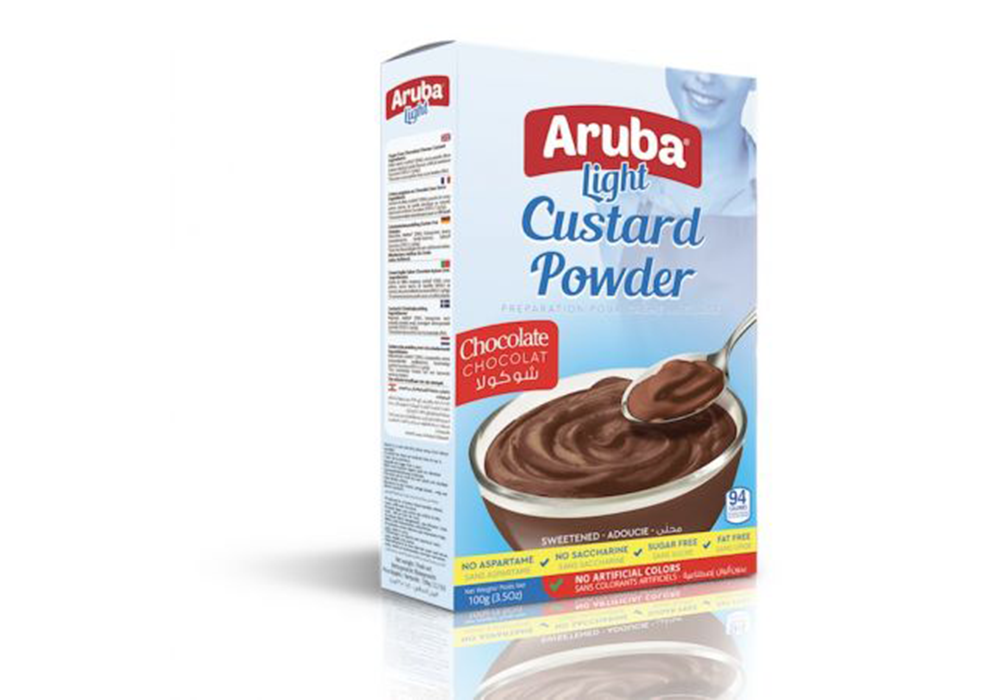 مسحوق كاسترد بنكهة الشوكولا علب دايت 