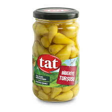 Pickled small yellow chili peppers