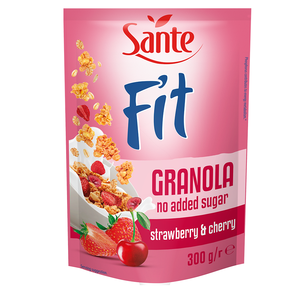 سانتي كرانولا فيت رقائق الحبوب مع الفراولة والتوت  * 12 قطعة