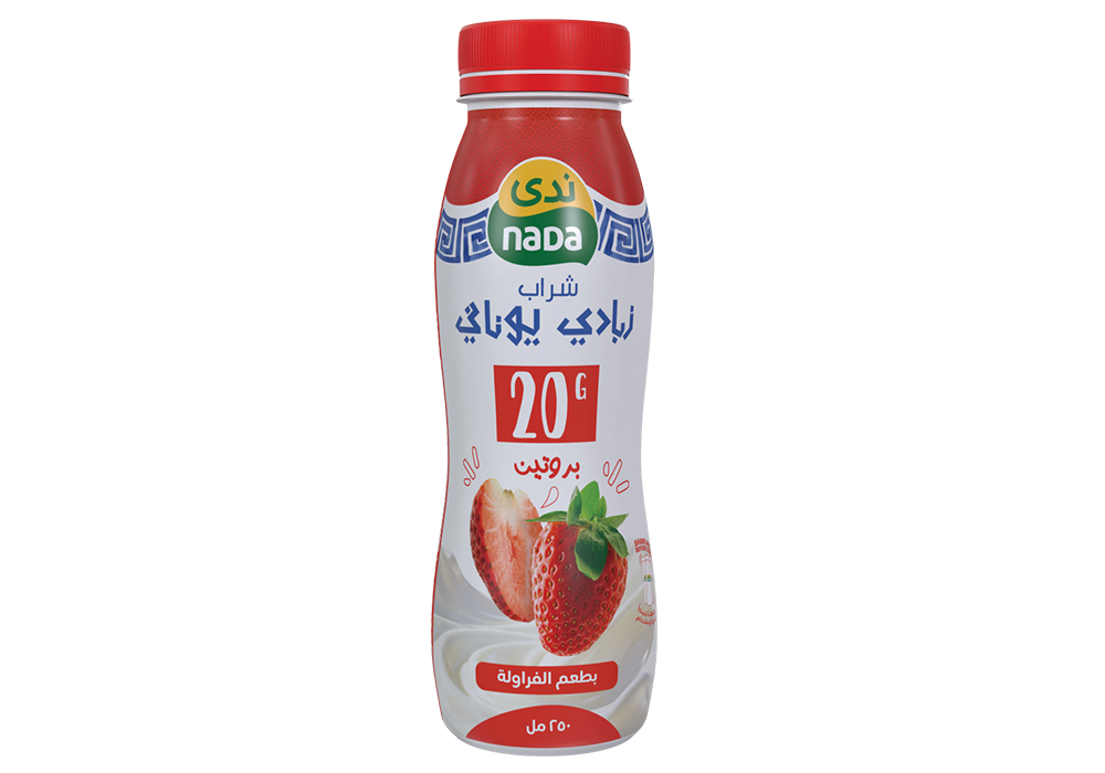 Strawberry flavored yogurt