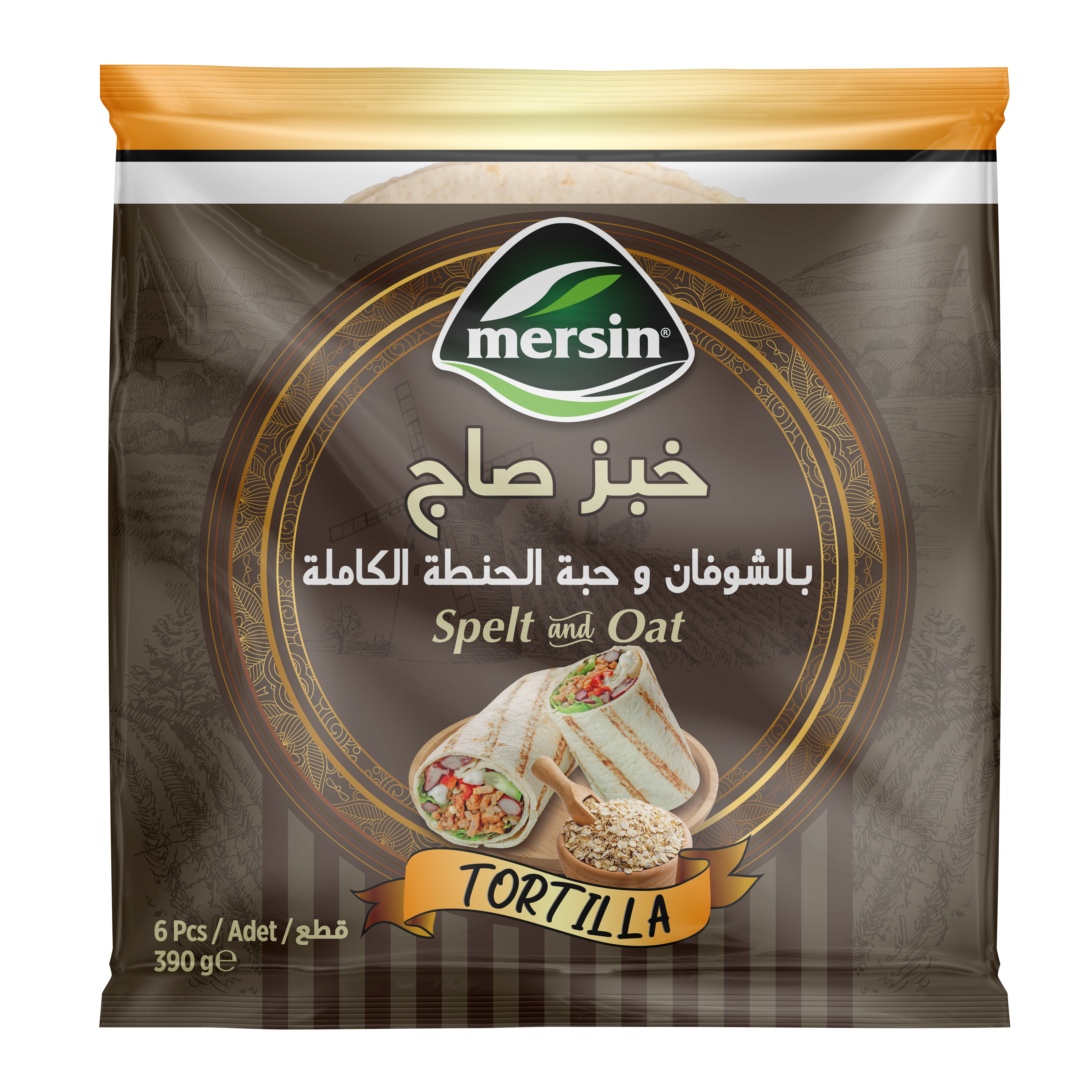 Saj Bread with Oats & Whole Wheat × 12 pcs